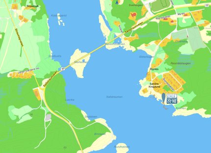 Kart over Saltstraumen med Nord&Ne